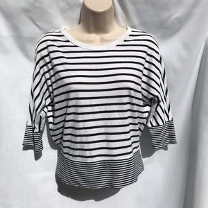 Old Navy Black and White Striped Shirt